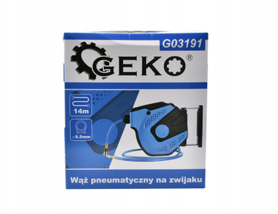 Tambur ajri Geko G03191, zorrë 14 m 6.5x10mm, PVC i përforcuar