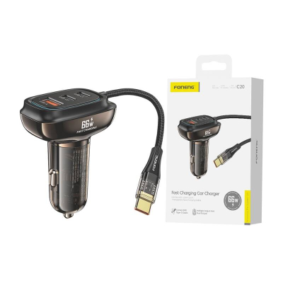 Karikues makine Foneng C20, 66W, 3 porta USB A+C, i zi