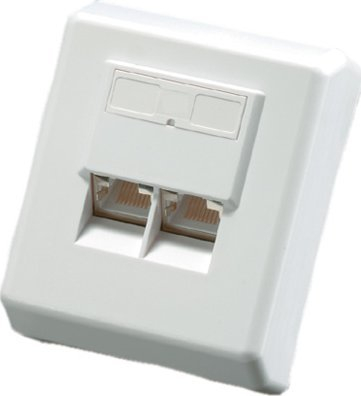 Kuti muri Roline Cat.6, 2 porta RJ45, e bardhë