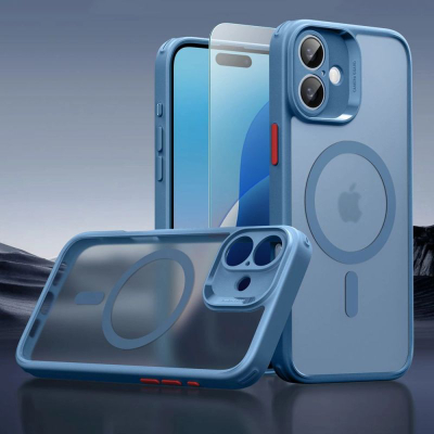 Set mbrojtës ESR për iPhone 16, 4 në 1, MagSafe, Frosted Blue