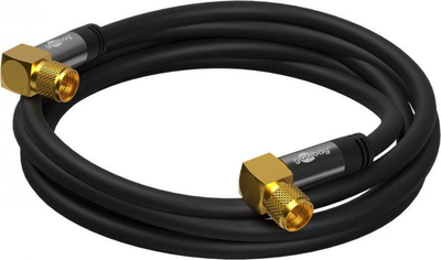 Kabllo antene Wentronic Goobay 70584, F mashkull këndor në F mashkull këndor, 5 m, e zezë