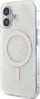 Mbulesë telefoni Guess IML 4G MagSafe për iPhone 16 Plus 6.7", transparente, e bardhë