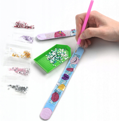 Set kreativ byzylykësh Derform Sweet KIDEA Diamond Bracelets, 6 ngjyra, madhësi universale, shumëngjyrësh