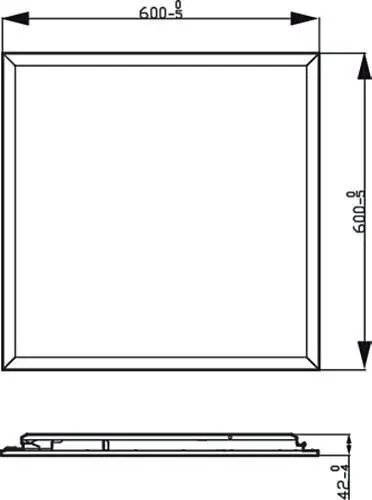 Panel tavan LED Philips Touch, 62.8 x 62.8cm, 2700K, i bardhë