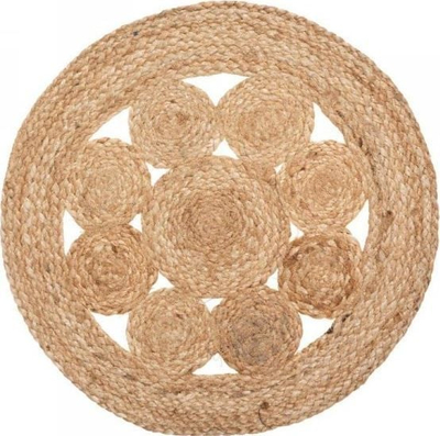 Nënstolice tavoline dekorative pa markë, prej jute, 38 cm, bezhë