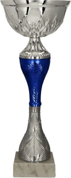 Trofe metalik Silver Blue 9267A, 35cm, argjendtë dhe blu