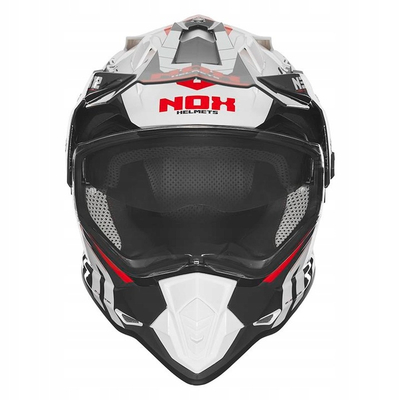 Helmetë moto DUAL NOX N312 Vapor, vizier dielli, XXL, e kuqe
