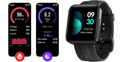 Ora inteligjente 70mai Maimo Watch Flow, ekran me prekje, Bluetooth, e zezë