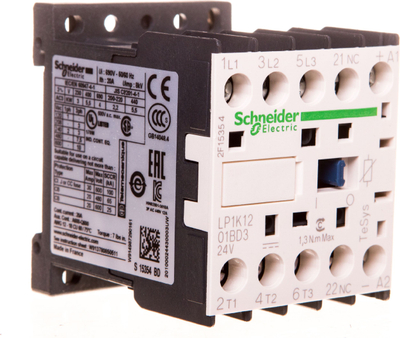 Kontaktor Schneider LP1K1201BD3, 12A, 3P 24V DC