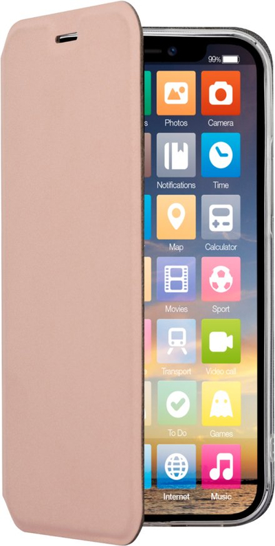 Mbrojtëse folio Screenor Clever për Samsung Galaxy A53 5G, me magnet, me xhep karte, rozë