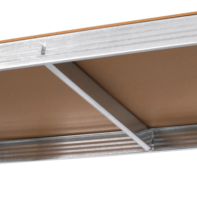 Raft metalik Rebel, 180x90x40 cm, 5 rafte, gri