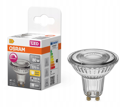 Llambë reflektore LED Osram GU10, 6.1W, dritë e bardhë e ngrohtë