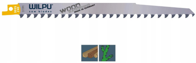 Fletë sharre lëkundëse Wilpu Z3, set me 5 cope, 240x19x1.27mm, për dru edhe plastikë
