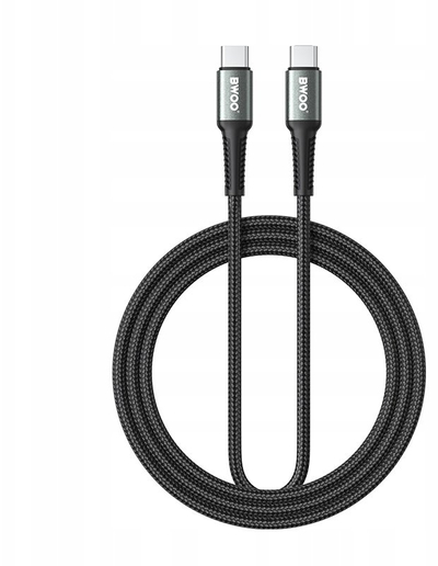 Kabllo karikimi Bwoo USB C në USB C, 3m, 60W PD, USB 3.0, e zezë