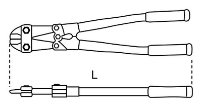 Секач за завртки Бета Алат 1101, 300mm, фосфатирани сечила, портокалов