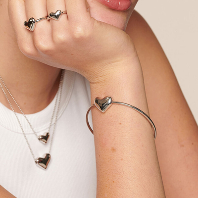 Byzylyk për femra Hot Diamonds Desire DC185, i argjendtë