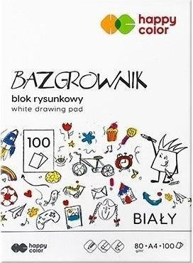 Bllok vizatimi Happy Color Scribbler A4, 100 fletë, i bardhë
