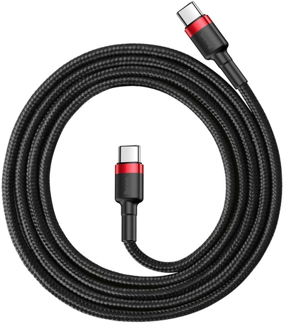 Kabllo Baseus Series USB-C PD2.0 60W Flash Charge (20V 3A), 1m, e zezë/kuqe