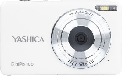 Aparat fotografik digjital Yashica DigiPix 100, ekran 2.4", video Full HD, i bardhë