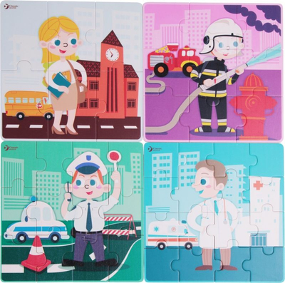 Set puzzle Classic World, 4 copë