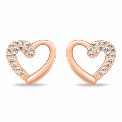 Set bizhuterish bronzi me zircone Hearts SET259R (varse dhe vathë)