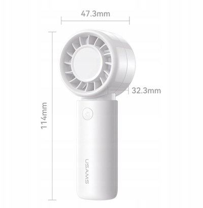 Ventilator dore Usams BC Series, 500mAh, mini, i bardhë