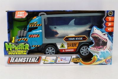 Kamion lodër Teamsterz Monster Moverz Shark Rescue, me drita edhe zëra, për kalamaj 3+
