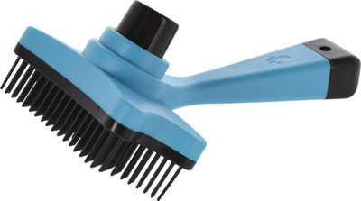 Furçë për qentë dhe macet Brush For Dog Cat, buton pastrimi, ngjyrë e kaltër