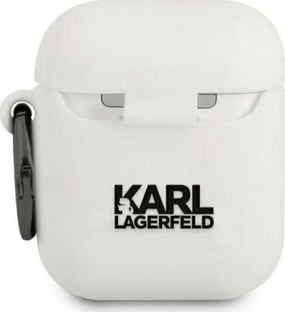 Mbrojtëse Karl Lagerfeld për AirPods 1/2, e bardhë