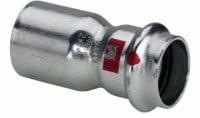 Reduktor tubacioni Viega Prestabo 558512, 22mm në 18mm, çelik, argjendtë