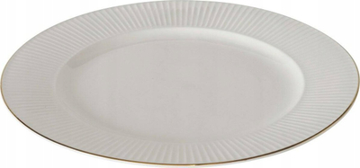 Pjatë dekorative Boltze Home Kelly, 26.5cm, New Bone, e artë