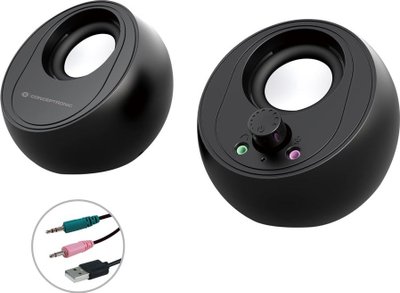 Bokse kompjutri Conceptronic BJORN, 2.0 kanale, 10W, me Bluetooth, të zinj