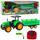 Lodër traktor me telekomandë RC Green Farm Tractor With Trailer, me rimorkio, drita LED, i gjelbër