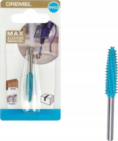 Глава за фрезување Dremel Max 9952DM, 6.4mm, за гравирање, сребрена