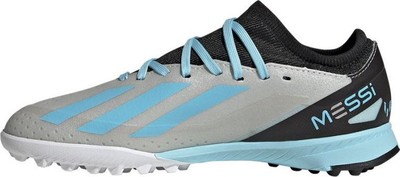 Këpucë futbolli Adidas X 3 Junior Messi, për bar sintetik, për kalamaj, ngjyrë argjendtë