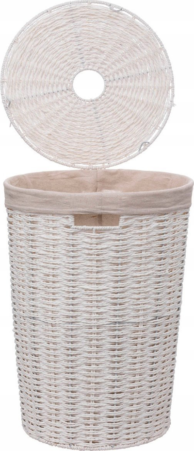 Shportë rrobash 5five Simply Smart White Round Closed, 40L, e bardhë