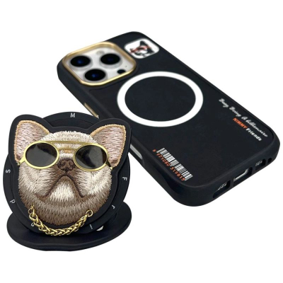 Футрола за телефон Nimmy Cool Dog, за iPhone 16 Pro Max, MagSafe, црна