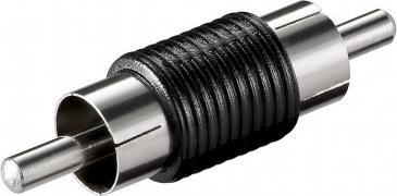 Adapter audio Goobay RCA mashkull në mashkull, plastik metalik, i zi