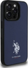 Kapak telefoni US Polo Leather Embroidered DH, për iPhone 15 Pro Max, lëkurë ekologjike, blu navy
