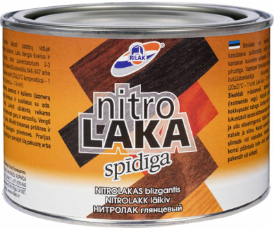 Llaku nitroceluloz FAST-DRYING NITROCELLULOSE VARNISH, me shkëlqim, thahet shpejt, 0.45L, transparent