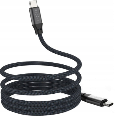 Kabllo USB C FIXED, USB C në USB C, 1.2 m, 240W PD, gri
