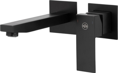 Rubinet lavamani KFA Logon Black, i fshehtë në mur, bronz, i zi