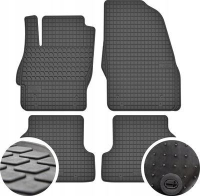 Tapete gome për dysheme makine Ford Focus MK2, set 4 copë, të zeza