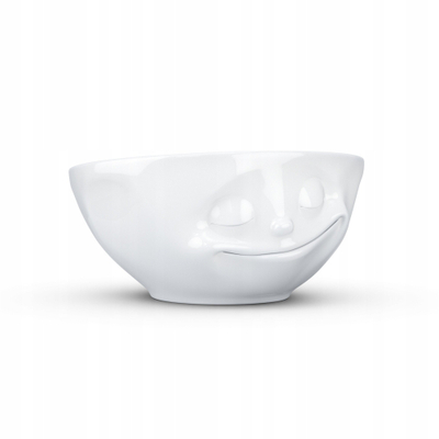 Tas porcelani Fiftyeight Happy Bowl, 350 ml, i bardhë