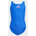 Детски костим за капење adidas Kids Solid Small Logo, материјал отпорен на хлор, сина