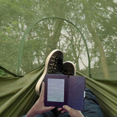 Hamak kampingu Survival, me rrjetë kundra mushkonjave, për 2 veta, jeshil