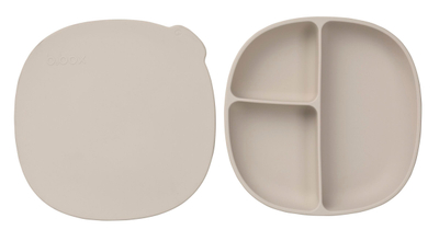 Pjatë silikoni për bebe b.box Silicone Plate, me kapak, me ndarje, Ocean