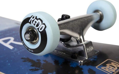 Skateboard ReDo Gallery Pop Interstellar, komplet, me dizajn kozmik, blu me bojë të zezë