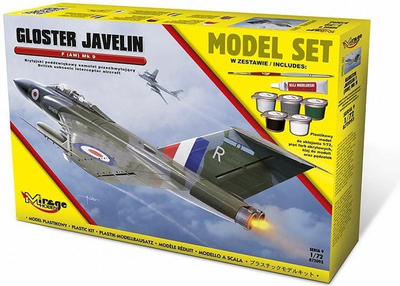 Model aeroplani Mirage Gloster Javelin F Mk9, plastik, për montim