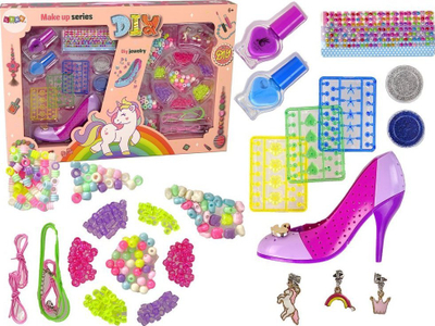 Set lodrash Leantoys Nail and Jewelry, dekorim thonjsh, bërje bizhuterish, shumëngjyrësh